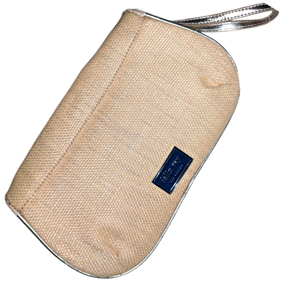 FELIX REY Spring Straw Rattan Clutch Purse Wristlet Orange Embroidery Detail - Picture 2 of 9